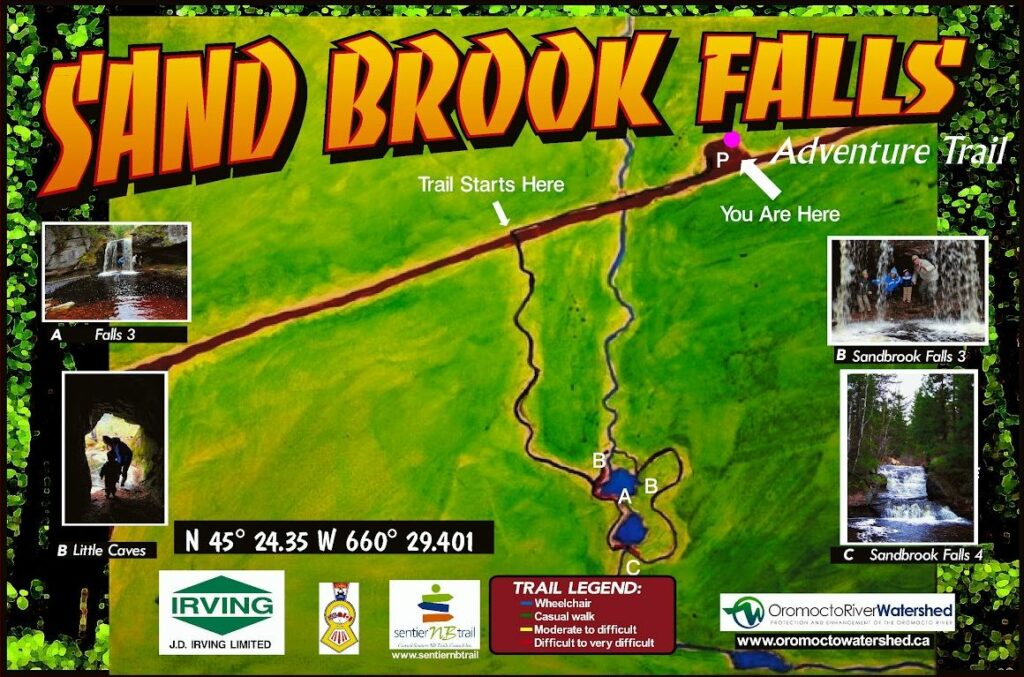 Sand Brook Falls Trail Map